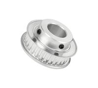 QUARKZMAN 30 Dientes 20mm Diámetro Tiempo Polea x 1uds Aluminio para Engranaje Conformación Máquinas y Perforadoras Máquinas, [Plateado Tono]