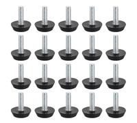 QUARKZMAN 30 patas niveladoras M6 para muebles, acero al carbono galvanizado, 25 mm, patas antideslizantes ajustables con tornillo roscado, repuesto para mesa, silla, patas de muebles