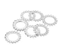 QUARKZMAN 30 Piezas Arandelas de Bloqueo Dentadas Externas M18 Arandela de Bloqueo Dentada Externa de Acero Inoxidable 304 para Sujetadores de Equipos Mecánicos Color Plateado