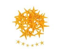 QUARKZMAN 30 Piezas De Estrella De Mar para Manualidades, 0.4"-0.8" Estrellas De Mar Pequeñas Naturales A Granel para Decoraciones De Bodas Fiestas con Tema, Amarillo