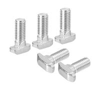 QUARKZMAN 30 Piezas Pernos en T-Slot M8 x 20mm Perno de Cabeza de Martillo T Tornillo de Caída para Perfil de Extrusión de Aluminio en Serie 4040 Acero al Carbono Niquelado Plata