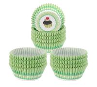 QUARKZMAN 300pcs Moldes para Magdalenas, Mini Forro Antiadherente para Cupcakes Papel Para Hornear Envoltorios Decoración para Hogar Boda Aniversario Fiesta Pastelería, Pastel Verde