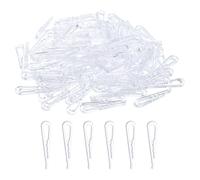 QUARKZMAN 300uds Duradero Plástico Cocodrilo Clips, 1.5" U-Forma Transparente Camisa Clip Ropa Pinzas con Dientes para Doblar Corbatas, Pantalones, Calcetines, Prendas