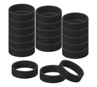 QUARKZMAN 30Pcs Bandas De Goma Pequeñas 0.8 x 0.28 Pulgadas Negro