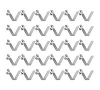 QUARKZMAN 30Pcs Clip de Resorte de Botón Único para Remo de Kayak 8x10x42mm Clip de Resorte de Acero 65Mn en Forma de V para Tienda Campaña Poste Tubo Bloqueo