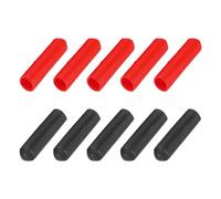 QUARKZMAN 30Pcs Tapón Termorretráctil 8mm ID x 35mm L Relación de Encogimiento 3:1 Tapas de Termorretracción con Revestimiento Sellado Impermeable Adhesivo Negro/Rojo