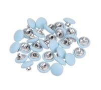 QUARKZMAN 30uds 18L Tela Paño Cubierto Botón 11,5mm Redondo Metal Vástago Costura Botones para Trajes Vestido Blusas, Azul