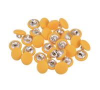 QUARKZMAN 30uds 18L Tela Paño Cubierto Botón 11,5mm Redondo Metal Vástago Costura Botones para Trajes Vestido Blusas, Amarillo