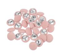 QUARKZMAN 30uds 18L Tela Paño Cubierto Botón 11,5mm Redondo Metal Vástago Costura Botones para Trajes Vestido Blusas, Rosa