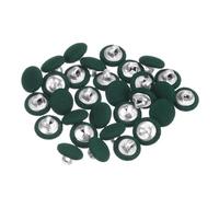 QUARKZMAN 30uds 18L Tela Paño Cubierto Botón 11,5mm Redondo Metal Vástago Costura Botones para Trajes Vestido Blusas, Ejército Verde