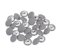 QUARKZMAN 30uds 24L Tela Paño Cubierto Botón 15mm Redondo Metal Vástago Costura Botones para Trajes Vestido Blusas, Gris