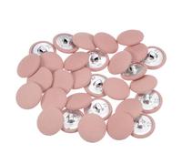 QUARKZMAN 30uds 32L Tela Paño Cubierto Botón 20mm Redondo Metal Vástago Costura Botones para Trajes Vestido Blusas, Rosa