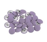QUARKZMAN 30uds 32L Tela Paño Cubierto Botón 20mm Redondo Metal Vástago Costura Botones para Trajes Vestido Blusas, Púrpura