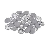 QUARKZMAN 30uds 32L Tela Paño Cubierto Botón 20mm Redondo Metal Vástago Costura Botones para Trajes Vestido Blusas, Gris