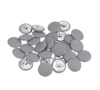 QUARKZMAN 30uds 40L Tela Paño Cubierto Botón 25mm Redondo Metal Vástago Costura Botones para Trajes Vestido Blusas, Gris