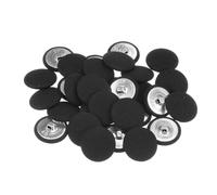 QUARKZMAN 30uds 40L Tela Paño Cubierto Botón 25mm Redondo Metal Vástago Costura Botones para Trajes Vestido Blusas, Negro
