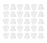 QUARKZMAN 30uds Brida Manguito Rodamientos 2mm Interior Diámetro 4,4mm OD 4,1mm Longitud Nylon Bujes para Eje, Blanco