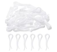 QUARKZMAN 30uds Duradero Plástico Cocodrilo Clips, 1.5" U-Forma Blanca Camisa Clip Ropa Pinzas para Plegables Corbatas, Pantalones, Calcetines, Prendas