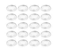 QUARKZMAN 30Uds Vidrio Mesa Superior Parachoques, 24mm/0.94" Diámetro Redondo Transparente Goma Antideslizante Vidrio Mesa Cojín, No Adhesivo Anti Deslizante Parachoques