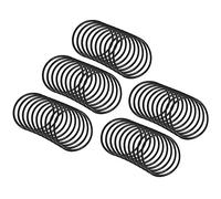 QUARKZMAN 31mm x 27mm x 2mm Nitrilo Goma Juntas Tóricas x 50uds Redondo Junta Arandela para Grifo Plomería Reparación Sellado Conexión [Negro]