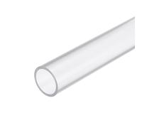 QUARKZMAN 33x40mm (ID*OD) Tubo de PVC Redondo, 35cm Tubo Rígido Redondo de Alto Impacto para Proteger Cables Eléctricos, Tubería de Agua, Decoración, Fundas de Cables, Transparente