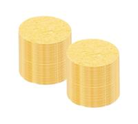 QUARKZMAN 35 Esponjas de Soldadura de 5 cm, Redondas, de Color Amarillo Intenso, 6 mm de Espesor de Absorción de Agua, Punta de Soldadura