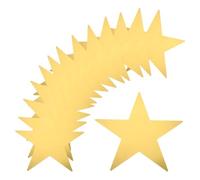 QUARKZMAN 36 Piezas de Recortes de Estrellas Doradas de Doble Cara Impresa en Papel Decorativo de Estrellas de Cartón para la Pared de la Clase Fiesta Nocturna de Cine, 11 Pulgadas