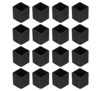 QUARKZMAN 36 Tapas de PVC para Patas de Silla Cuadradas, 20mm x 20mm OD, Negras, Protectores de Pies de Muebles para Mesas, Armarios y Camas