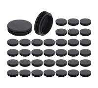 QUARKZMAN 36 Tapones Redondos de Plástico, Tapas de Extremo de Tubo Negro, 58mm (2.28 Pulgadas) Inserto de Patas de Muebles, Protección Deslizante para Silla, Sofá, Mesa, Estante