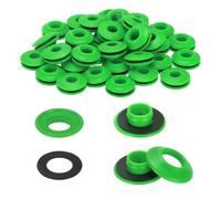 QUARKZMAN 36pcs Ojales para Lona, Arandelas Ojales Plástico inoxidables para Textiles Cortinas Carpas Toldos Sujeción Clip Toldos Pancartas Tiendas de Campaña, Verde