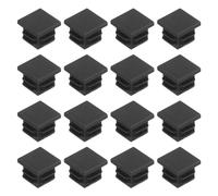 QUARKZMAN 36pcs Tapones de Plástico Cuadrados, 19x19mm Tapón Negro Plástico para Cubrir Tubos de 15-17mm de Diámetro Inserto Protector de Pies para Patas de Muebles Sillas Mesas Estante