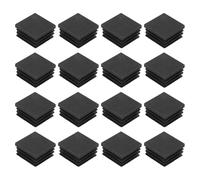 QUARKZMAN 36pcs Tapones de Plástico Cuadrados, 30x30mm Tapón Negro Plástico para Cubrir Tubos de 24-28mm de Diámetro Inserto Protector de Pies para Patas de Muebles Sillas Mesas Estante