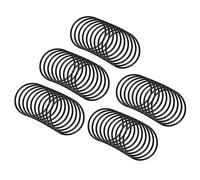 QUARKZMAN 37mm x 33mm x 2mm Nitrilo Goma Juntas Tóricas x 50uds Redondo Junta Arandela para Grifo Plomería Reparación Sellado Conexión [Negro]