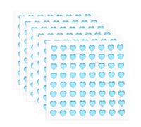 QUARKZMAN 384 Piezas Corazón de Estrás de 6mm Pegatinas de Gemas Autoadhesivas para Hacer Joyas Maquillaje de San Valentín Manualidades DIY Azul Claro