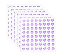 QUARKZMAN 384 Piezas Corazón de Estrás de 6mm Pegatinas de Gemas Autoadhesivas para Hacer Joyas Maquillaje de San Valentín Manualidades DIY Lila Claro