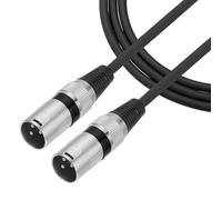 QUARKZMAN 3m/10ft Cable Micrófono XLR Macho A Macho 3 Pines Adaptador Profesional De Audio XLR Para Sistemas PA De Escenario Y Estudio Negro