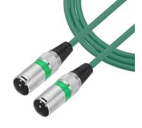 QUARKZMAN 3m/10ft Cable XLR Macho A Macho 3 Pines Adaptador Profesional De Audio Cable De Micrófono Para Sistemas PA De Escenario Y Estudio Verde