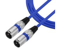 QUARKZMAN 3m/10ft Cable XLR Macho A Macho 3 Pines Adaptador Profesional De Audio XLR Cable De Micrófono Para Sistemas PA De Escenario Y Estudio Azul
