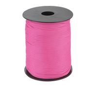QUARKZMAN 3mm Cuerda de Polipropileno Trenzada, 100m Nylon Cuerda Nailon Hilo de Abalorios Cordón Trenzado Hueca para Manualidad Tendedero, Camping, Bisutería, Rosa Oscuro