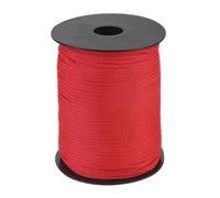 QUARKZMAN 3mm Cuerda de Polipropileno Trenzada, 100m Nylon Cuerda Nailon Hilo de Abalorios Cordón Trenzado Hueca para Manualidad Tendedero, Camping, Bisutería, Rojo