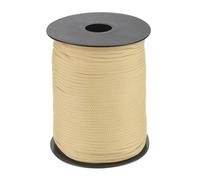 QUARKZMAN 3mm Cuerda de Polipropileno Trenzada, 100m Nylon Cuerda Nailon Hilo de Abalorios Cordón Trenzado Hueca para Manualidad DIY Tendedero, Camping, Bisutería, Caqui