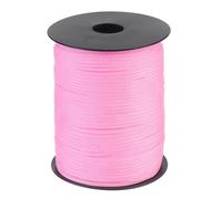 QUARKZMAN 3mm Cuerda de Polipropileno Trenzada, 100m Nylon Cuerda Nailon Hilo de Abalorios Cordón Trenzado Hueca para Manualidad DIY Tendedero, Camping, Bisutería, Rosa Claro