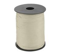 QUARKZMAN 3mm Cuerda de Polipropileno Trenzada, 100m Nylon Cuerda Nailon Hilo de Abalorios Cordón Trenzado Hueca para Manualidad DIY Tendedero, Camping, Bisutería, Gris Camello