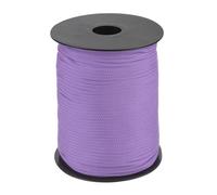 QUARKZMAN 3mm Cuerda de Polipropileno Trenzada, 100m Nylon Cuerda Nailon Hilo de Abalorios Cordón Trenzado Hueca para Manualidad DIY Tendedero, Camping, Bisutería, Morado Claro