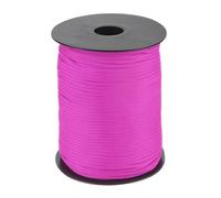 QUARKZMAN 3mm Cuerda de Polipropileno Trenzada, 100m Nylon Cuerda Nailon Hilo de Abalorios Cordón Trenzado Hueca para Manualidad Tendedero, Camping, Bisutería, Rojo Rosa