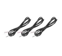 QUARKZMAN 3Pcs 3.5mm Macho Jack a Cable de Audio Estéreo TRS de 3 Polos para Reparación de Cable de Auriculares, 1m