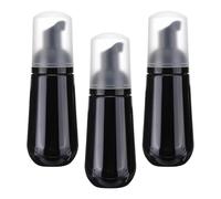 QUARKZMAN 3pcs 60ml Botella de Espuma, Botellas Vacías Envases de Viaje Dispensador de Bomba de Limpiador Facial de Plástico Dispensador de Jabón Champú Gel para Viaje, Negro