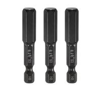 QUARKZMAN 3pcs barrena Hexagonal Destornillador 8mm(H8) Métrica 1/4" Vástago Hexagonal 2"(50mm) Longitud Acero S3 Grado Industrial Magnético Brocas