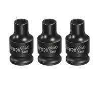 QUARKZMAN 3Pcs Bussola Di Impatto A 6 Punti 1/4 Di Pollice Attacco 5mm Metrica Standard Bussola Acciaio Cr-Mo Albero Assale Dado Esagonale Bullone Bussole Per Riparazione Auto Macchina