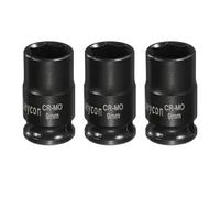 QUARKZMAN 3Pcs Dado A Impatto Basso 6 Punte 1/4 Pollice Drive 9mm Metrico Standard Socket Acciaio Cr-Mo Albero Assale Dado Esagonale Bullone Socket Per Riparazione Auto Macchina